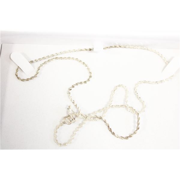 STERLING SILVER 925 ROPE STYLE NECKLACE