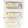 Image 1 : 3X 1973 ONE DOLLAR BANKNOTES