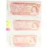 Image 1 : 3X 1974 TWO DOLLAR BANKNOTES