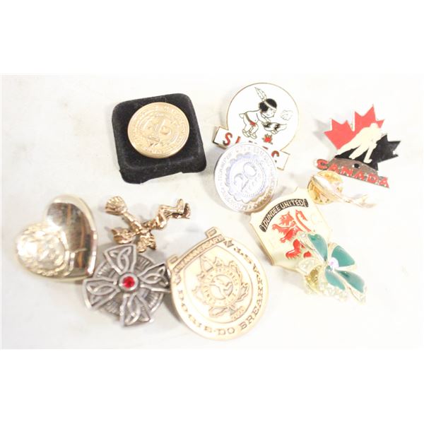 ESTATE LAPEL PIN COLLECTION ASSORTMENT ALTOGETHER