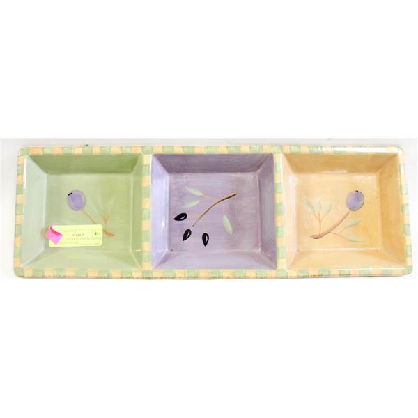 OLIVIA 3-SECTION APPETIZER TRAY FROM SIGNATURE