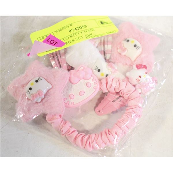 NEW HELLO KITTY HAIR ACCESSORIES SET 10PC