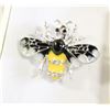 Image 1 : NEW BEE BROOCH YELLOW BLACK & WHITE RHINESTONE