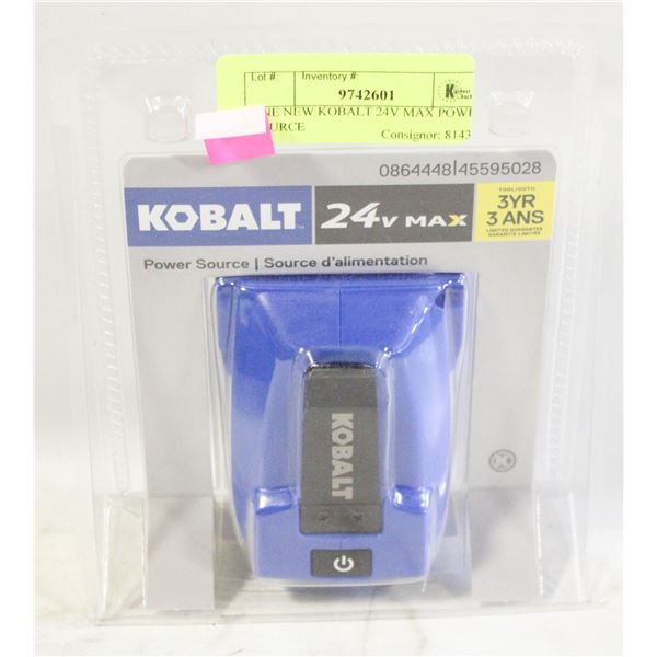 ONE NEW KOBALT 24V MAX POWER SOURCE