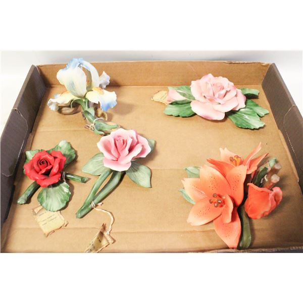 5 ITALIAN CAPODIMONTE VINTAGE HANDMADE
