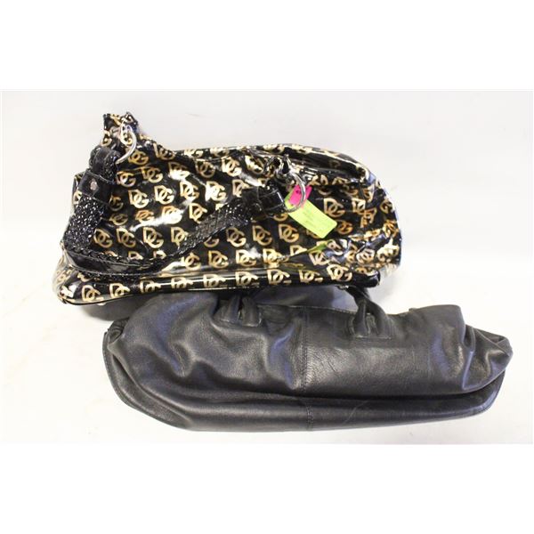 BLACK AND GOLD DG PURSE WITH BLACK