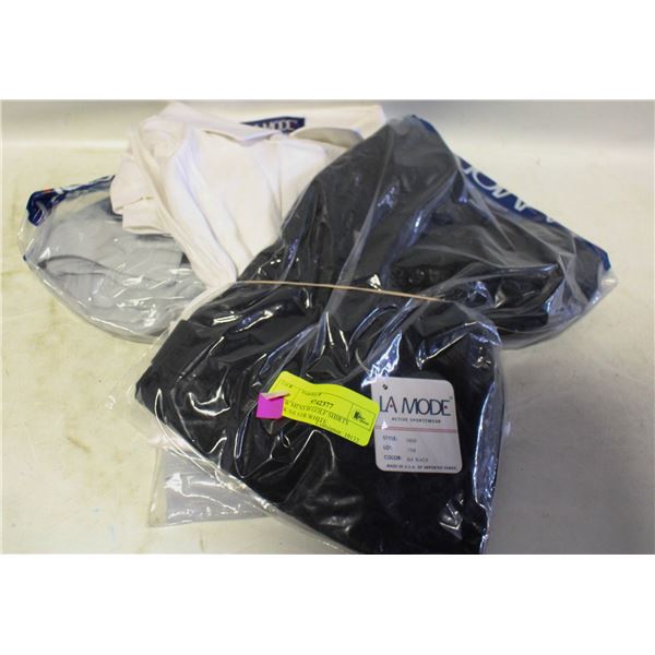 3 NEW MENS M GOLF SHIRTS BLACK/SILVER/WHITE