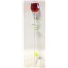 Image 1 : VINTAGE CUT CRYSTAL GLASS RED ROSE STEMS FACETED