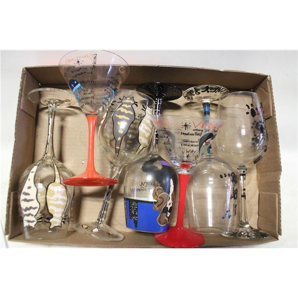 COLLECTOR WINE GLASSES WITH MARTINI GLASSES
