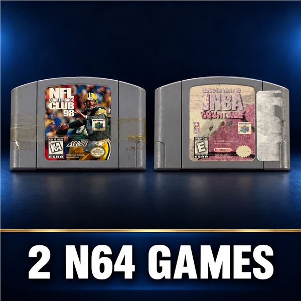 2 NINTENDO 64 N64 SPORTS GAMES NFL & NBA