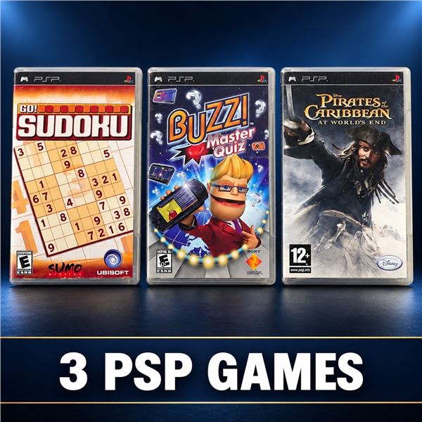 3 PSP GAMES SUDOKU, BUZZ & PIRATES