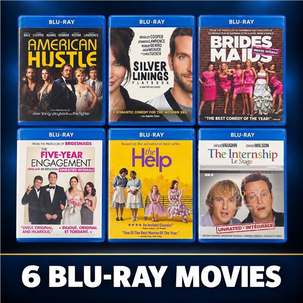 6 BLU-RAY COMEDY / DRAMA MOVIES