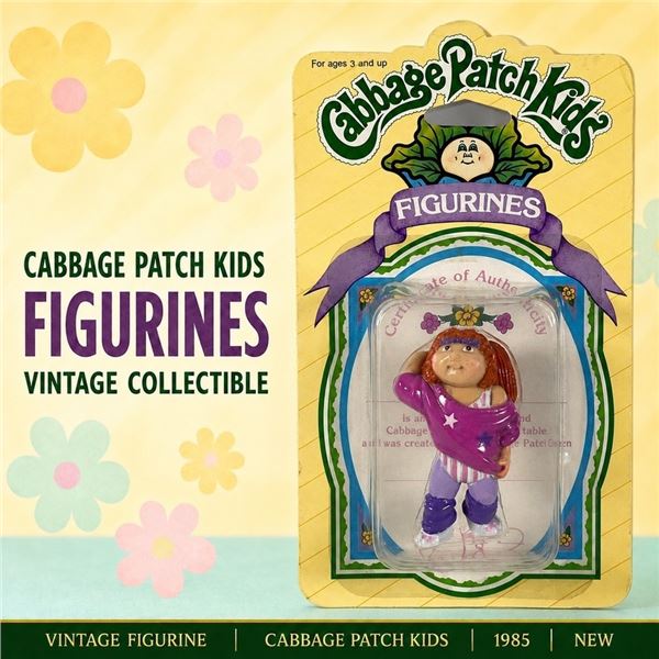 NEW 1985 CABBAGE PATCH KID PURPLE OUTFIT FIGURINE