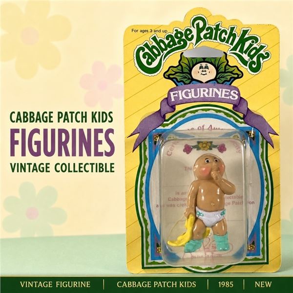 NEW 1985 CABBAGE PATCH KID WITH BLANKET FIGURINE
