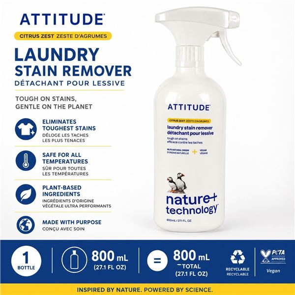ATTITUDE NATURE+ TECHNOLOGY LAUNDRY STAIN REMOVER