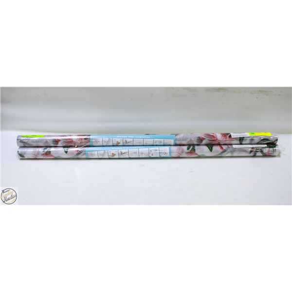 BRAND NEW 3PK OF STAINED GLASS PRINT WINDOW FILM
