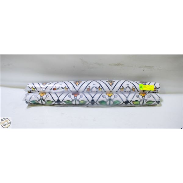BRAND NEW 3PK OF STAINED GLASS PRINT WINDOW FILM