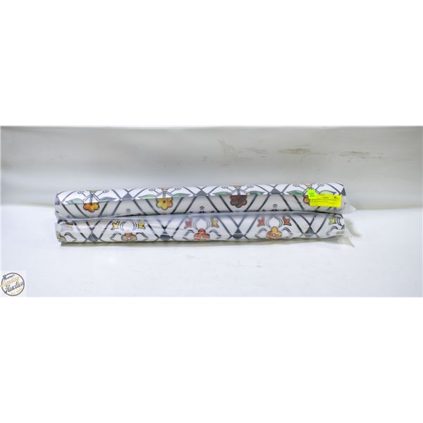 BRAND NEW 3PK OF STAINED GLASS PRINT WINDOW FILM