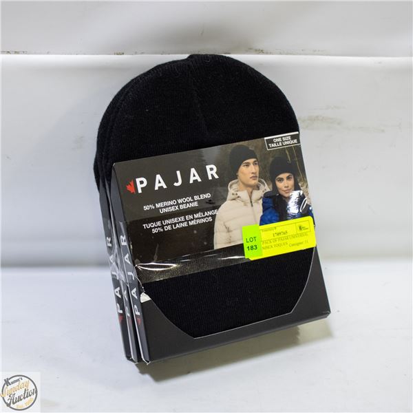 NEW 3 PACK OF PAJAR UNIVERSAL SIZE UNISEX TOQUES