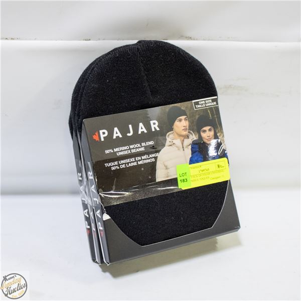 NEW 3 PACK OF PAJAR UNIVERSAL SIZE UNISEX TOQUES