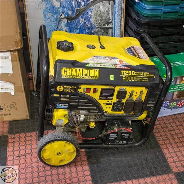 CHAMPION 9000 RUNNING WATT GENERATOR - UNTESTED