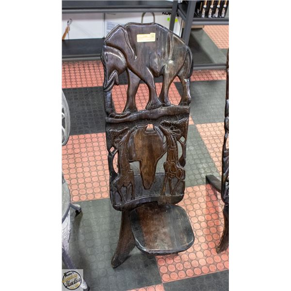 ESTATE HANDCARVED IN MALAWI 2PC WOODEN
