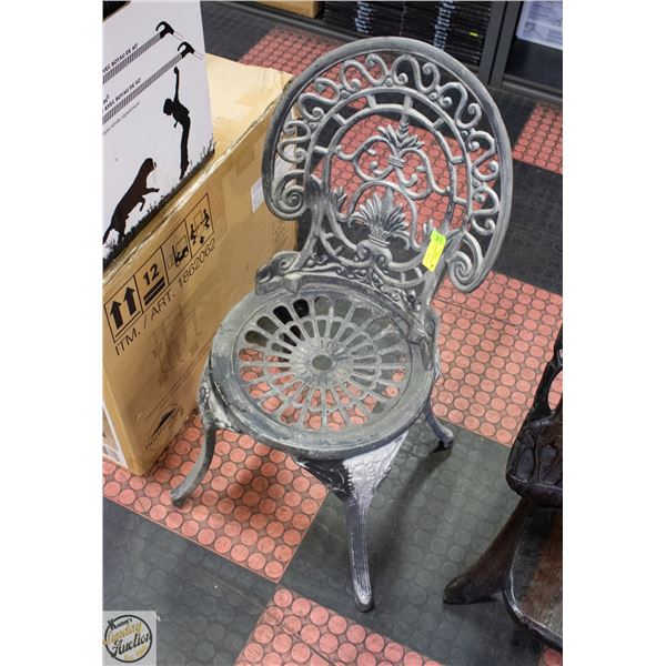 ESTATE ORNATE CAST METAL GARDEN CHAIR