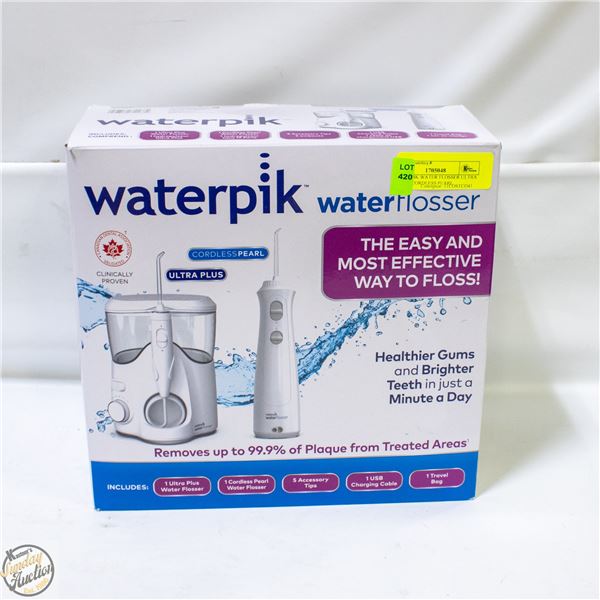 WATERPIK WATER FLOSSER ULTRA PLUS & CORDLESS PEARL
