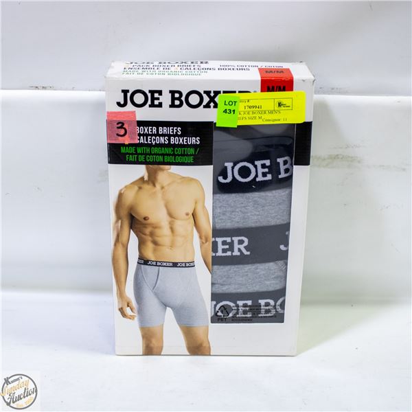 NEW 3 PACK JOE BOXER MEN'S BOXER BRIEFS SIZE M