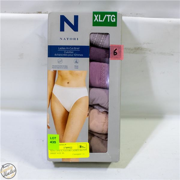 NEW 6 PACK NATORI LADIES HI-CUT BRIEF SIZE XL