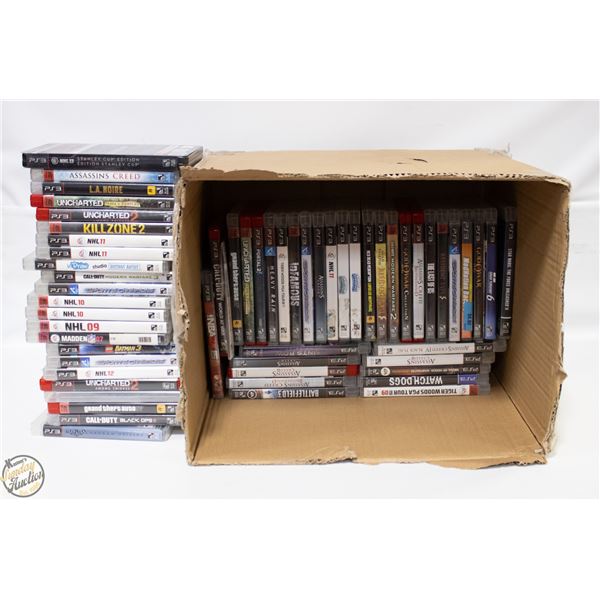 LOT OF 58 PS3 GAMES - VARIOUS TITLES