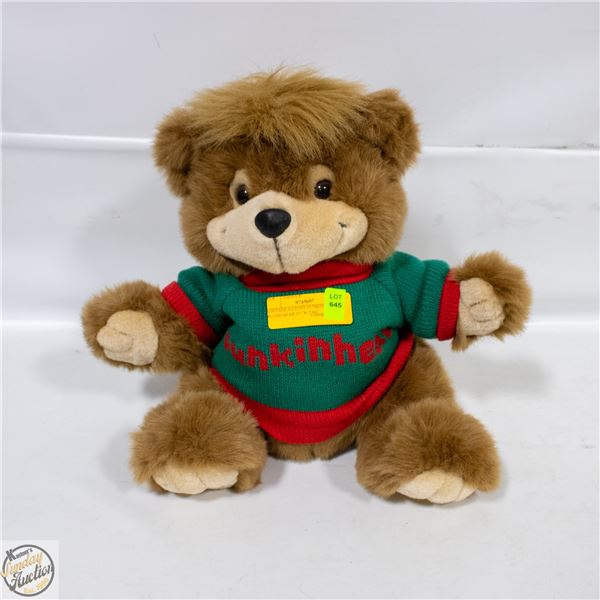 VINTAGE EATONS PUNKIN HEAD PLUSH BEAR 15" W/TAG