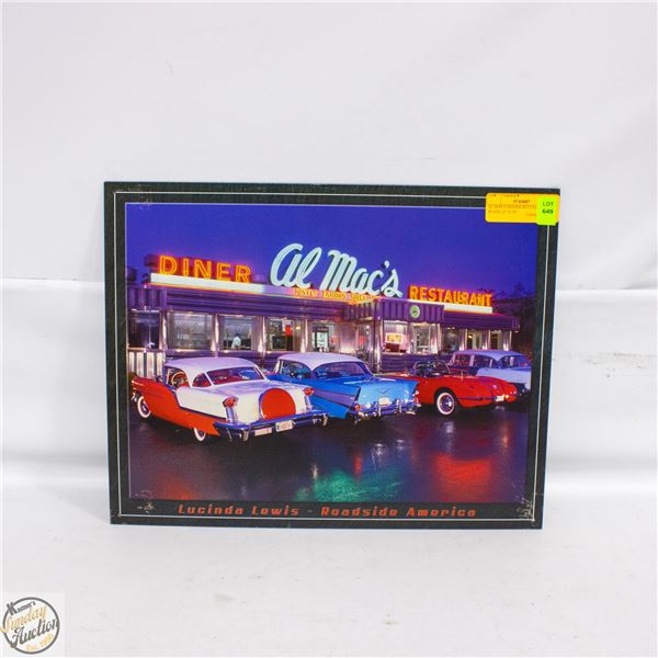 AL MACS DINNER RESTAURANT TIN PLATE 12" X 16"