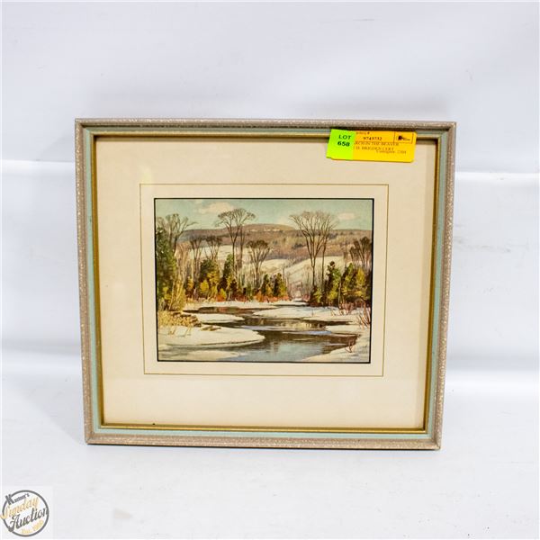 PRINT MARCH IN THE BEAVER VALLEY F.H. BRIGDEN CERT