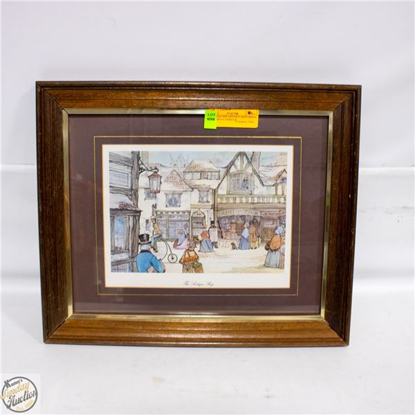 VINTAGE THE ANTIQUE SHOP PRINT BY HORACE SERIES K