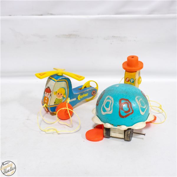ESTATE PAIR OF FISHER-PRICE TOYS VERY OLD FROM AN