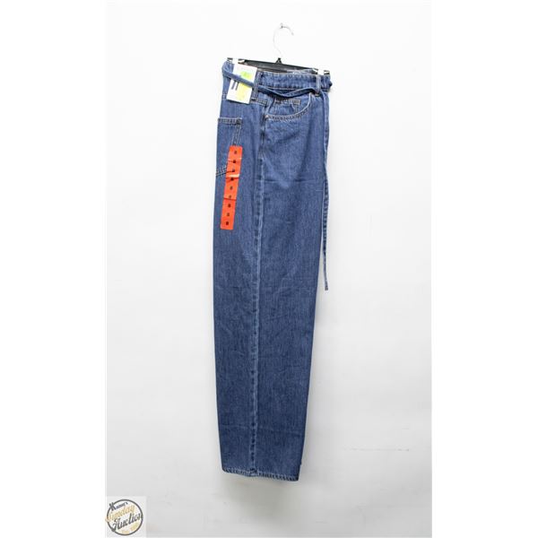 NEW BUFFALO WOMEN'S WIDE LEG BELTED JEAN SIZE 8