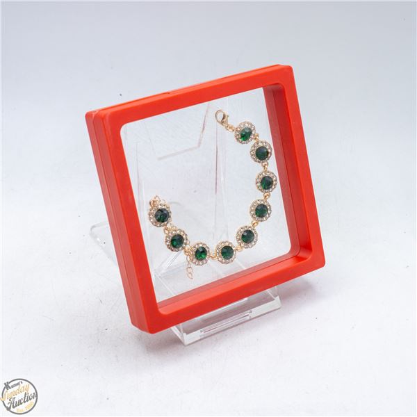 NEW ROUND RHINESTONE  ADJUSTABLE BRACELET