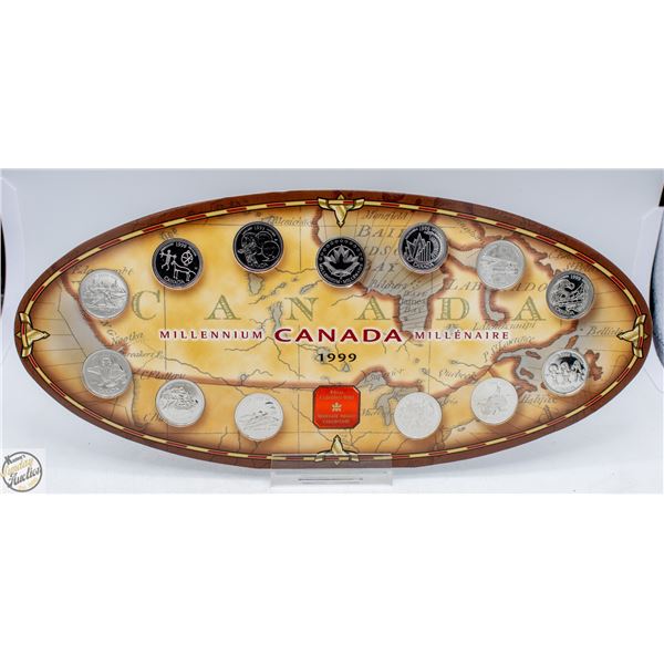 #5288-CANADA 1999 MILLENIUM 25 CENTS GEM BRILLIANT
