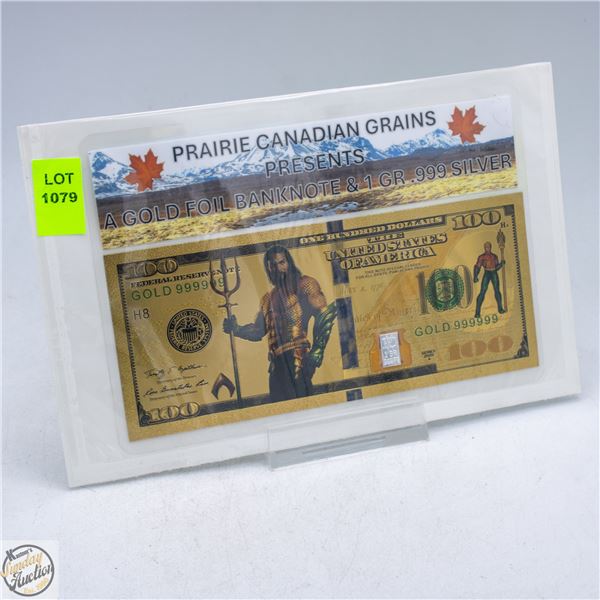 GOLD FOIL & 1 GRAIN .999 SILVER DC SUPERHEROES