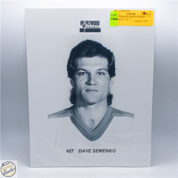 DAVE SEMENKO MR PLYWOOD SPONSER 8.5" X 11"