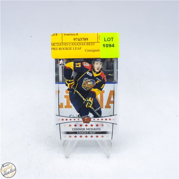 MCDAVID CANADAS BEST PRE-ROOKIE LEAF