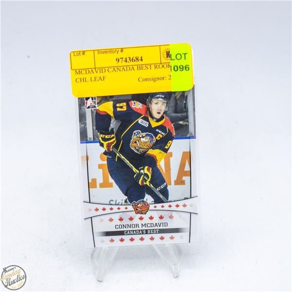 MCDAVID CANADA BEST ROOKIE CHL LEAF