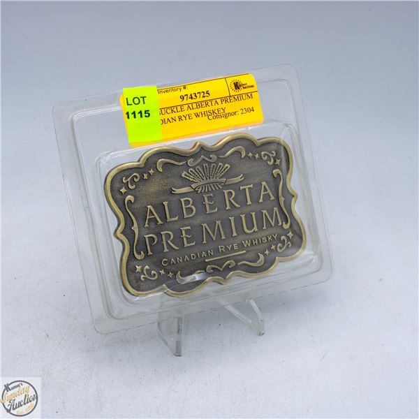 BELT BUCKLE ALBERTA PREMIUM CANADIAN RYE WHISKEY
