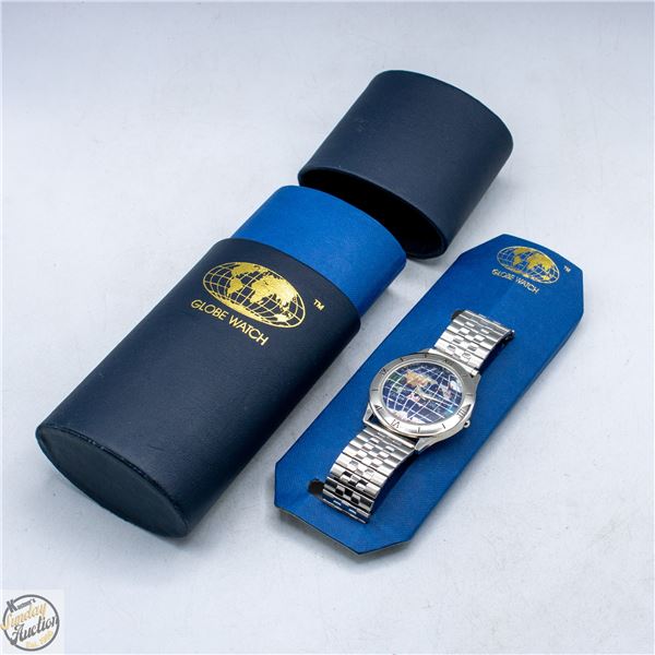 NEW OLD STOCK THE GLOBE MEN'S WATCH,NEW BATTERY