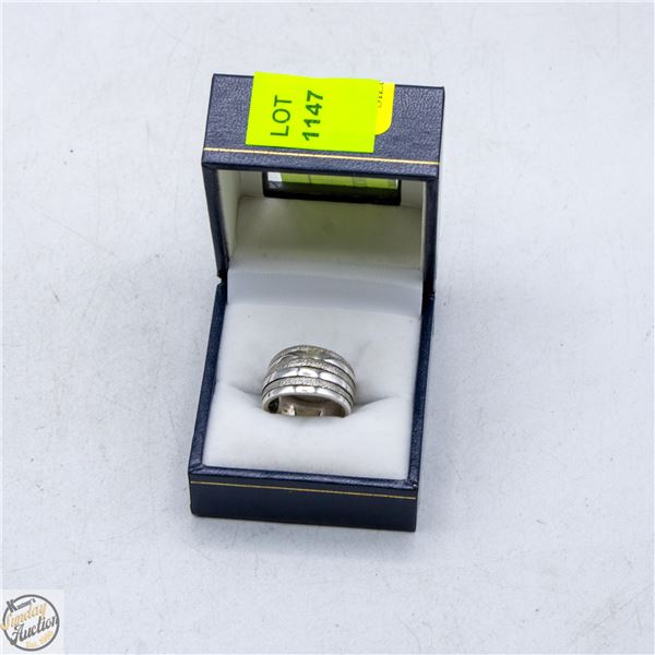 VTG STERLING SILVER THICK BAND SIZE 5