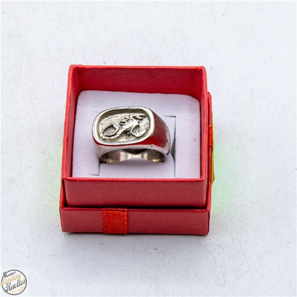VTG STERLING SILVER SCORPION RING SZ 7