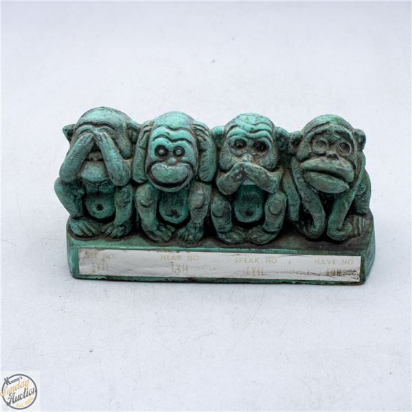 1968 CAL THEMES 4 WISE MONKEY FIGURINE