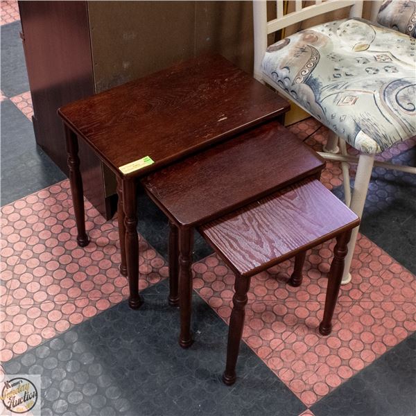 3PC WOODEN NESTING TABLES