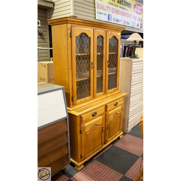 MEUBLES SOLID WOOD CHINA CABINET (2PCS)